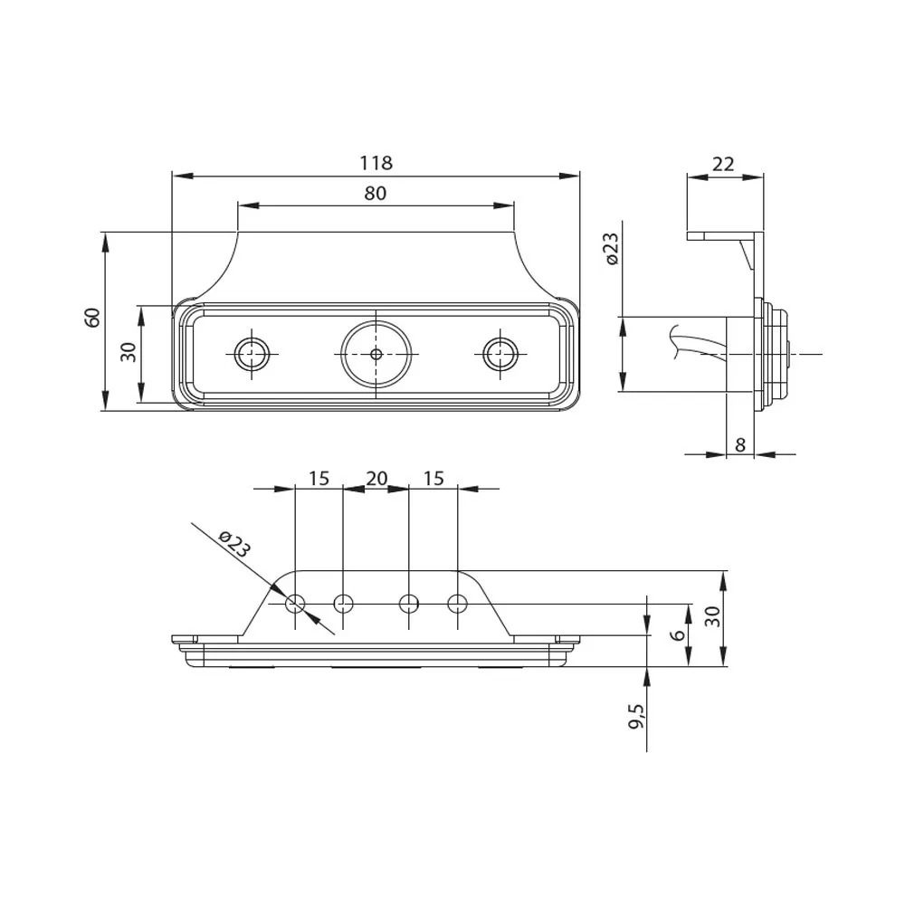 lampa laterala ft 004 z k led