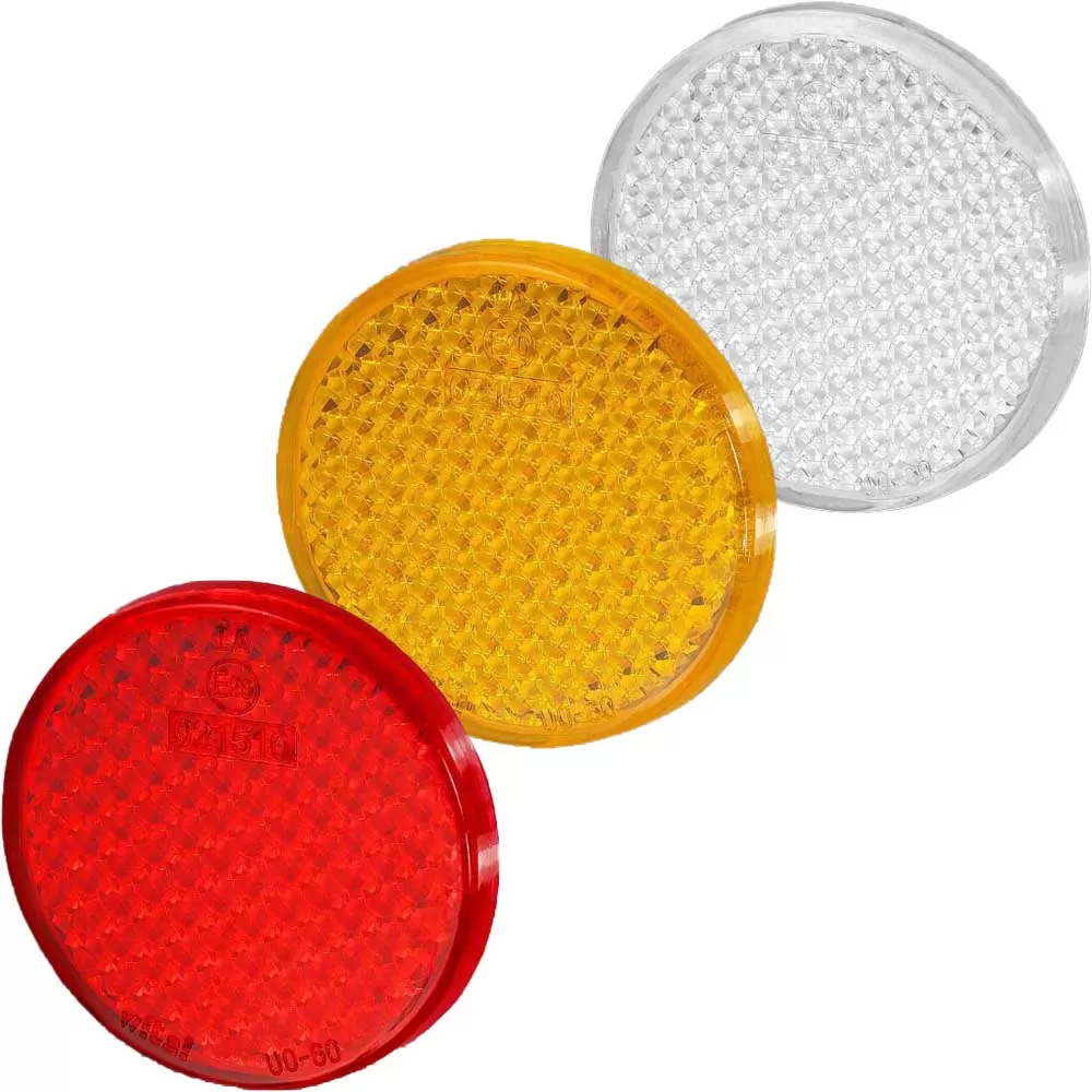 UO-60S-IP Catadioptru reflectorizant rotund cu surub, phi 60mm
