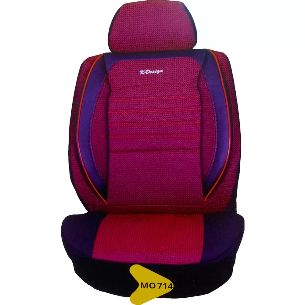 Huse scaune auto universale, stofa si piele sintetica, rosu, MO714