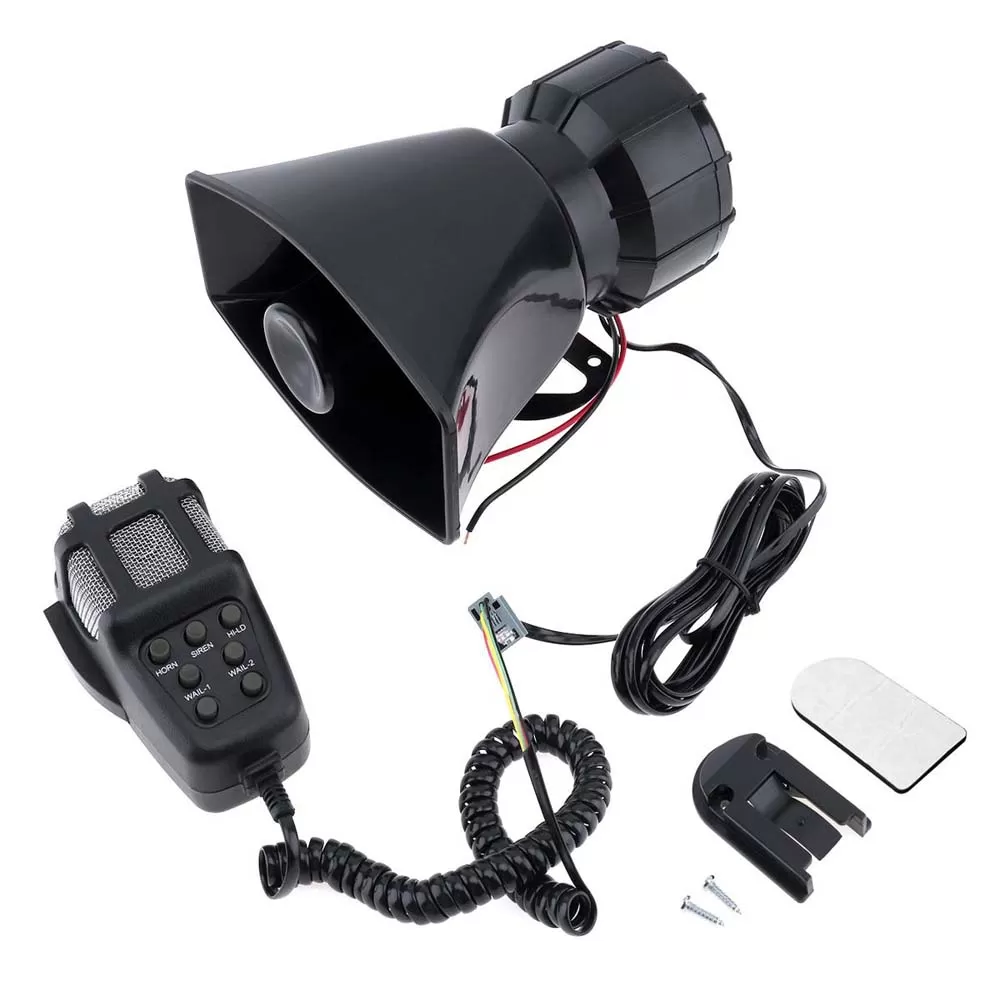 Sirena 7 tonuri cu microfon, 12V, 100W