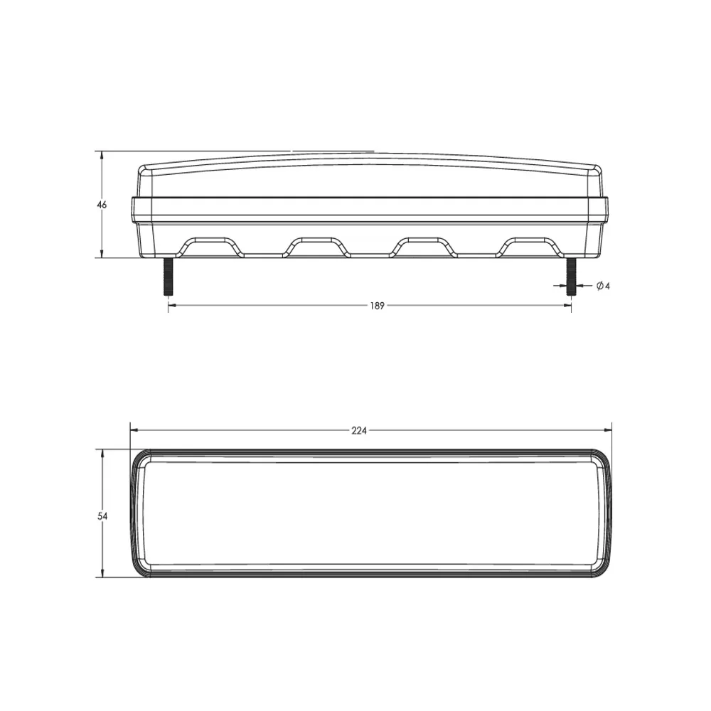 Lampa stop LED 12/24V 7254773, cablu