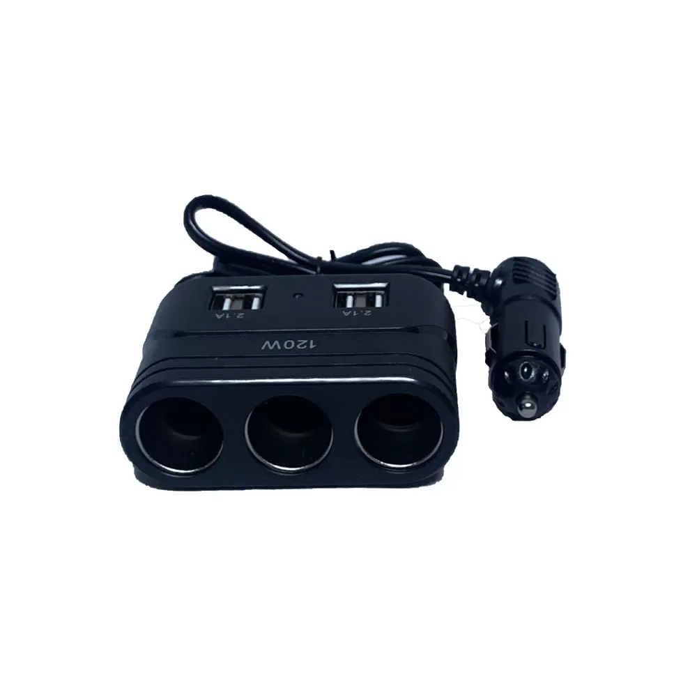 Multiplicator priza bricheta, 12V-24V, 3x port bricheta auto, 4x port USB 2.1A
