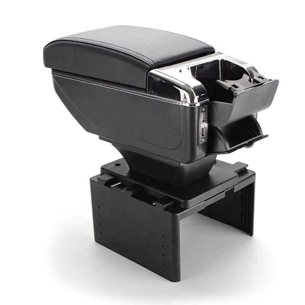 Cotiera universala negru cu cusatura rosie AT200010-02 Cotiera universala neagra cu USB si cusatura rosie