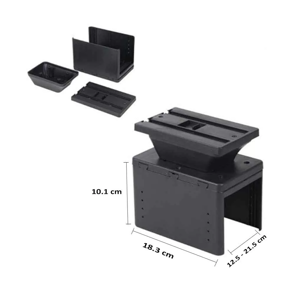 Cotiera universala negru cu cusatura rosie AT200010-03 Cotiera universala neagra cu USB si cusatura rosie