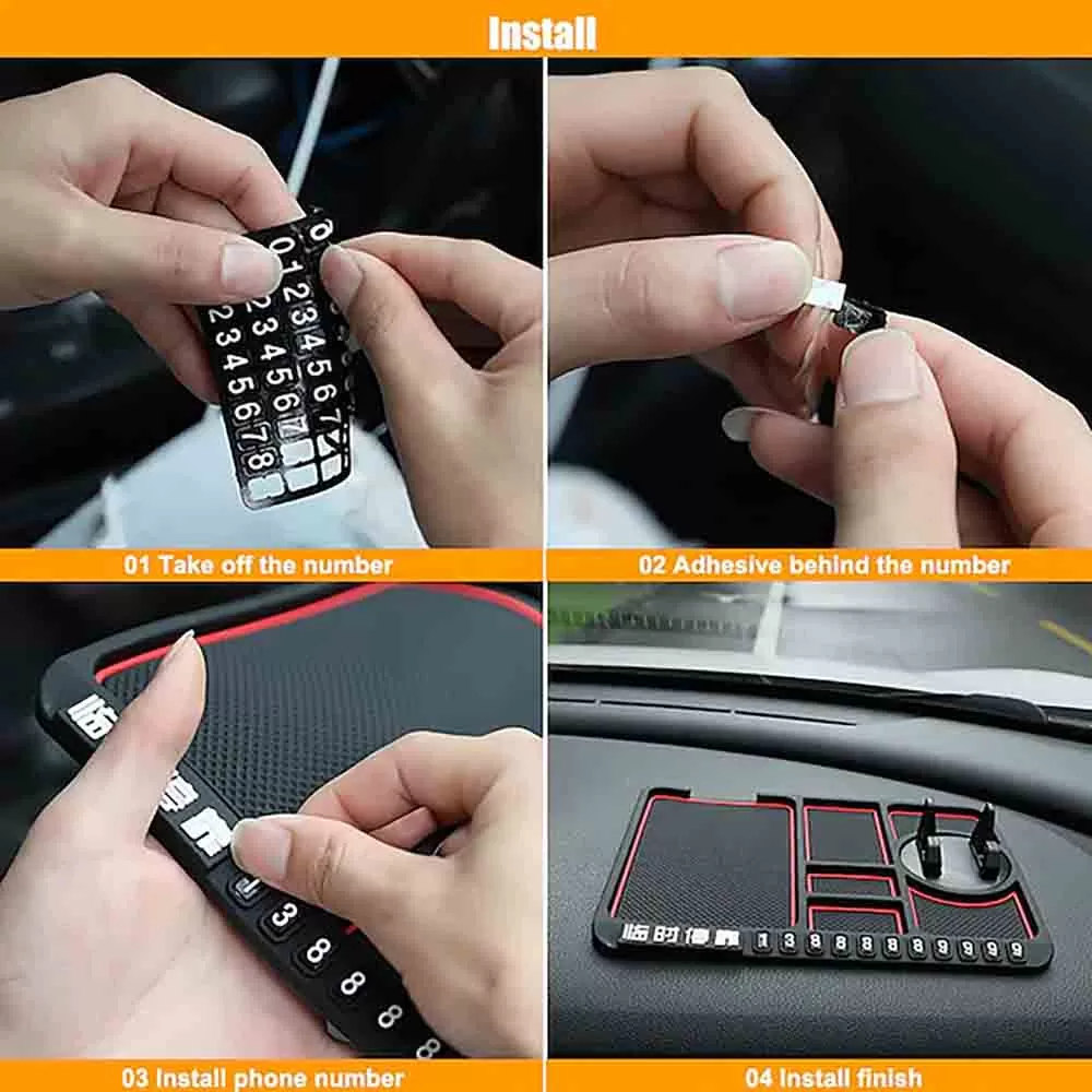 Organizator bord anti-alunecare cu suport telefon si numar