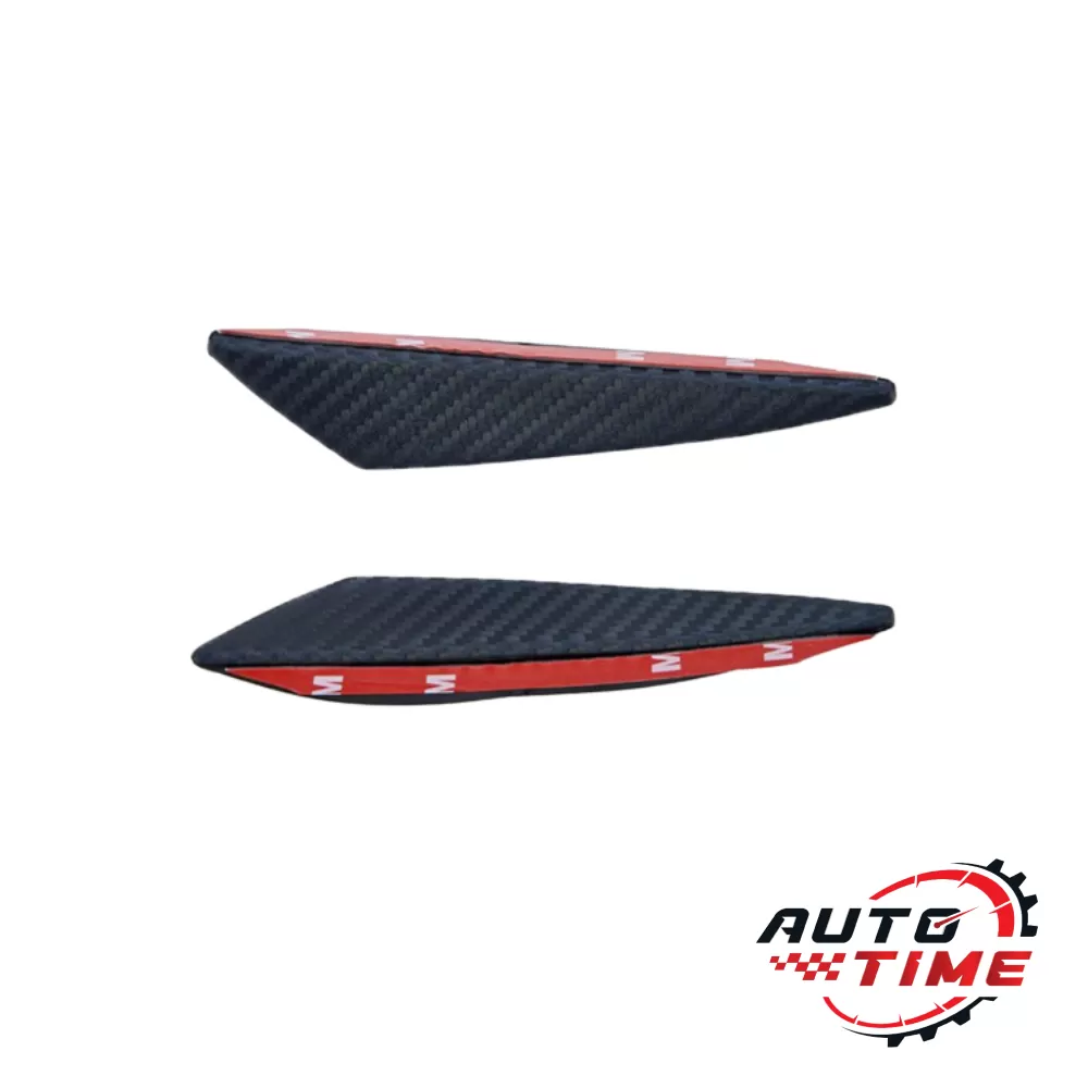 Set 2 ornamente splitter protectie bara fata, negru mat carbon