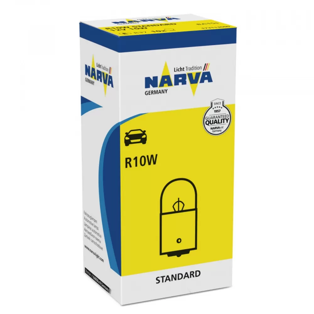 Becuri auxiliare R10W Narva Standard, 12/24V, 10W
