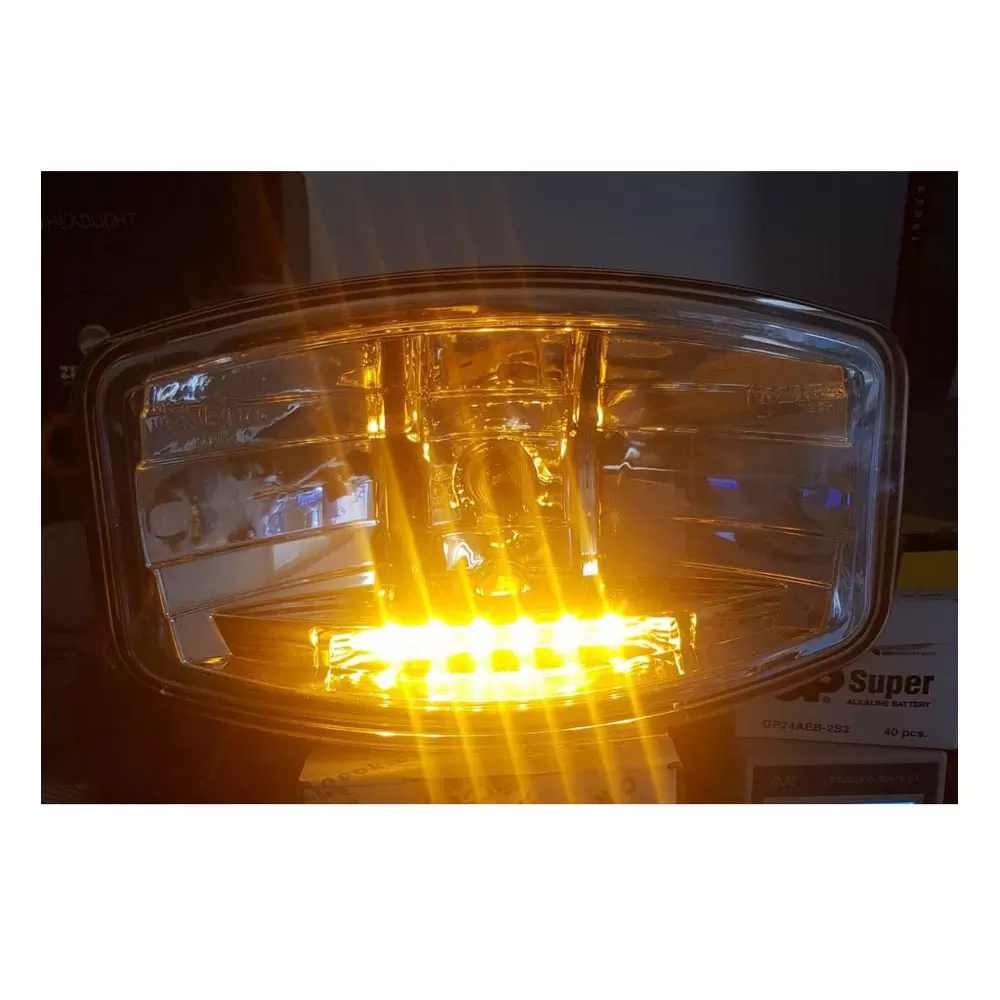 Proiector faza lunga halogen si pozitie cu led galben, 245x161 mm