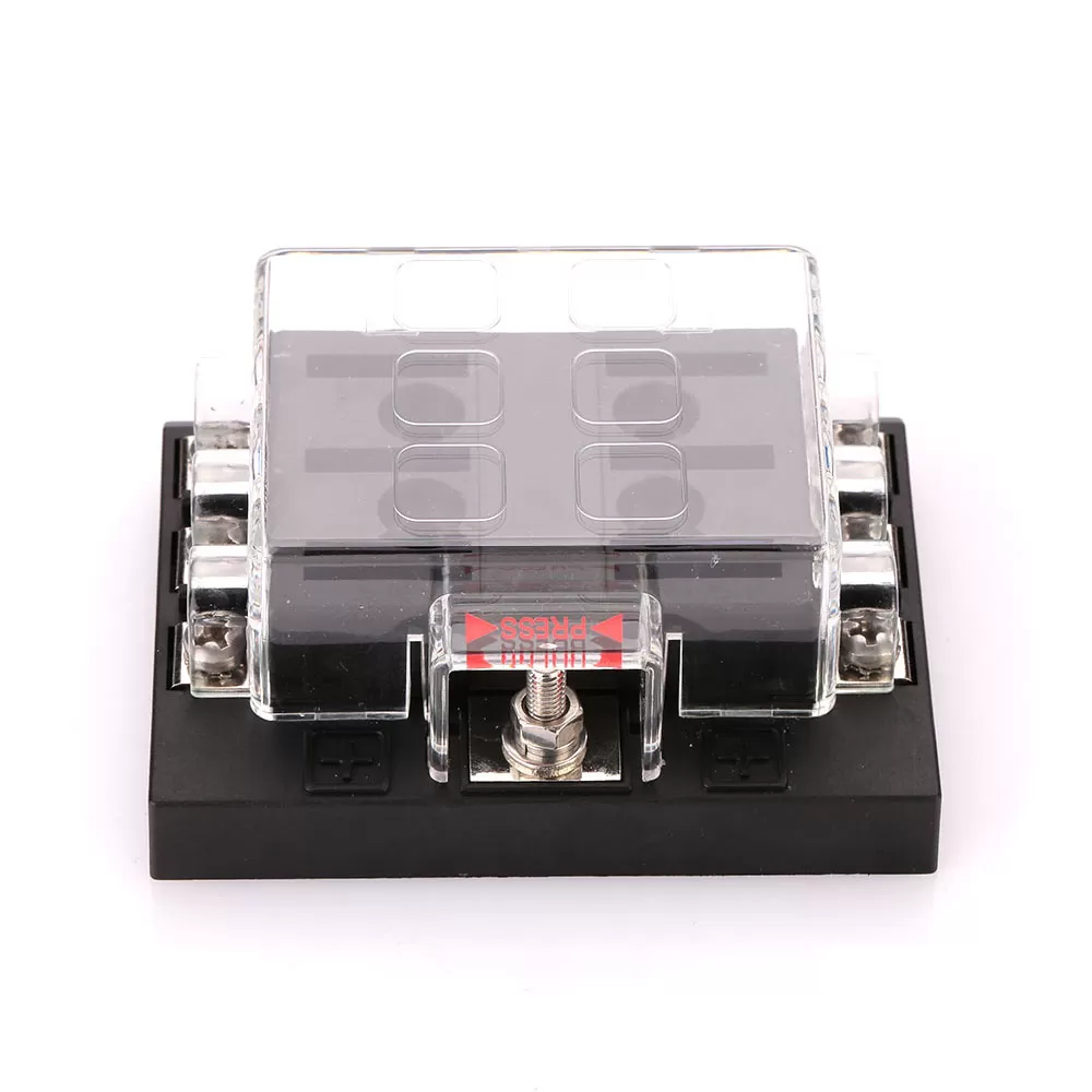 Cutie sigurante auto cu 6/8/10/12 iesiri, 12-24V cu capac de protectie